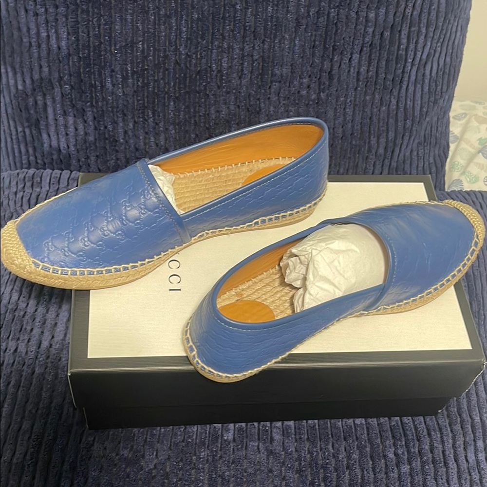 Gucci Blue Espadrille Shoes for Women - Picture 2 of 9